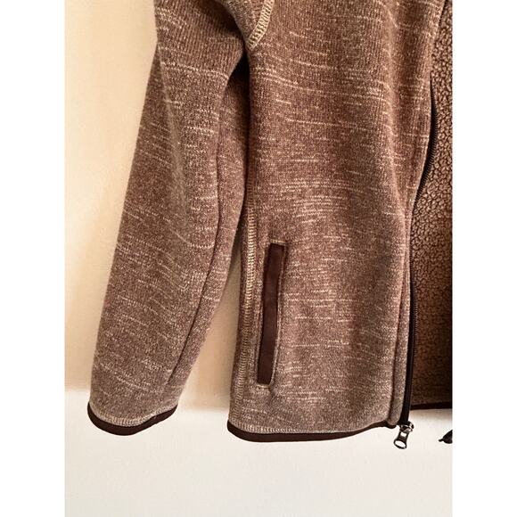 Patagonia Kids Better Sweater Jacket Small 7-8 Brown Full Zip Fleece Worn Wear - Picture 5 of 5